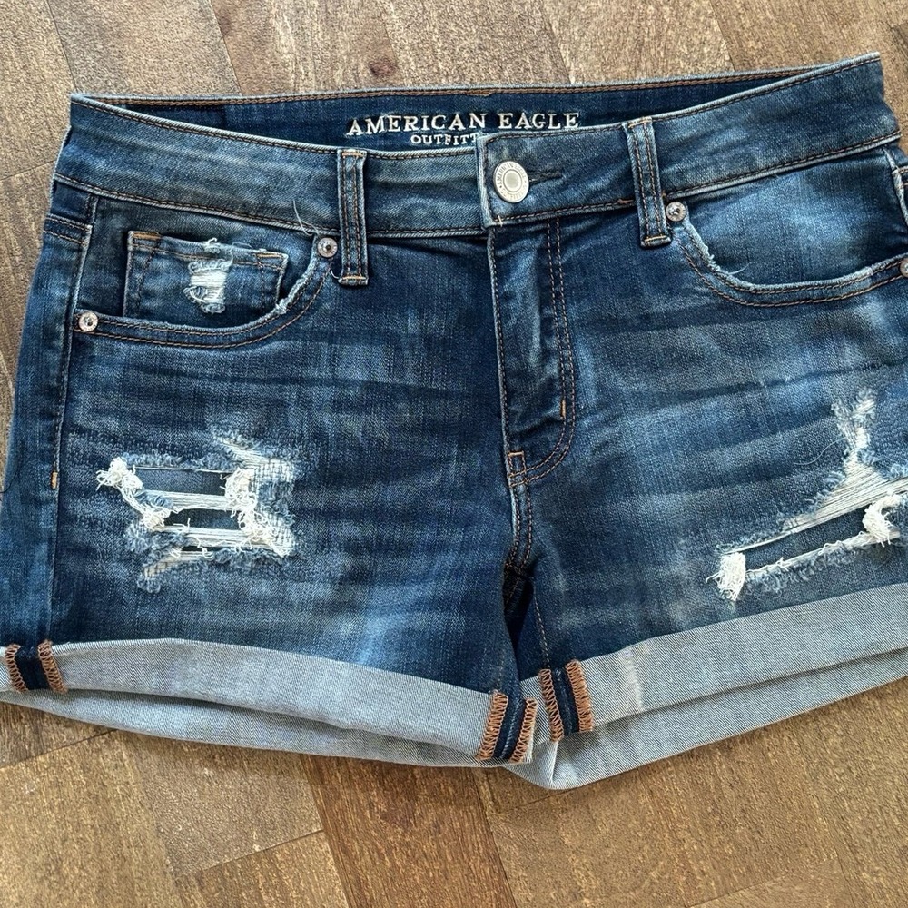 American Eagle OutfittersDenim ShortsCuffed Distressed Denim Jorts Cuffed S 8